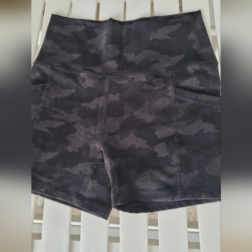 Black Camouflage Athletic Shorts